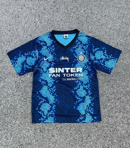 Stüssy x Inter Milan — Shirt Blauw Speciale Editie
